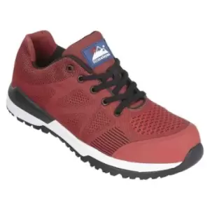 Image of Himalayan 4313 Unisex Red Toe Capped Safety Trainers, UK 11, EU 46