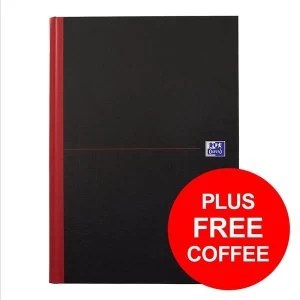 image of Black n Red B5 Matt Hardback Wirebound Notebook 90gm2 140 Pages Ruled Pack 5 OFFER Free Coffee Jan Feb 2019