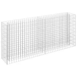 Image of Vidaxl Gabion Raised Bed Galvanised Steel 180X30X90 cm