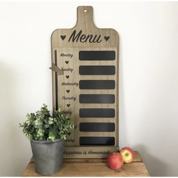 Image of Blackboard with Weekly Menu