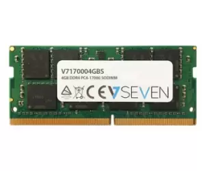 Image of V7 4GB DDR4 PC4-17000 - 2133Mhz SO DIMM Notebook Memory Module -...