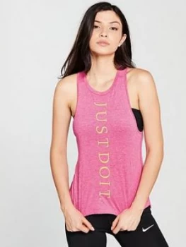 Image of Nike Running Miler Just Do It Tank Red Size L Women