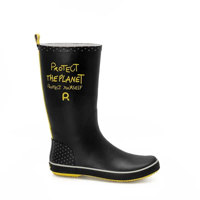 Image of Rouchette Womens rain boots Rouchette Protect The Planet Noir Female 36