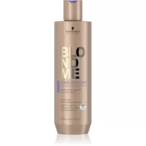 image of Schwarzkopf Professional Blondme Cool Blondes Brassy Tones Neutralizing Shampoo For Blondes And Highlighted Hair 300ml