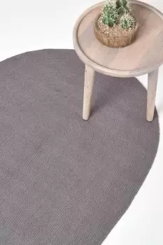 Image of Handmade Woven Braided Oval Rug