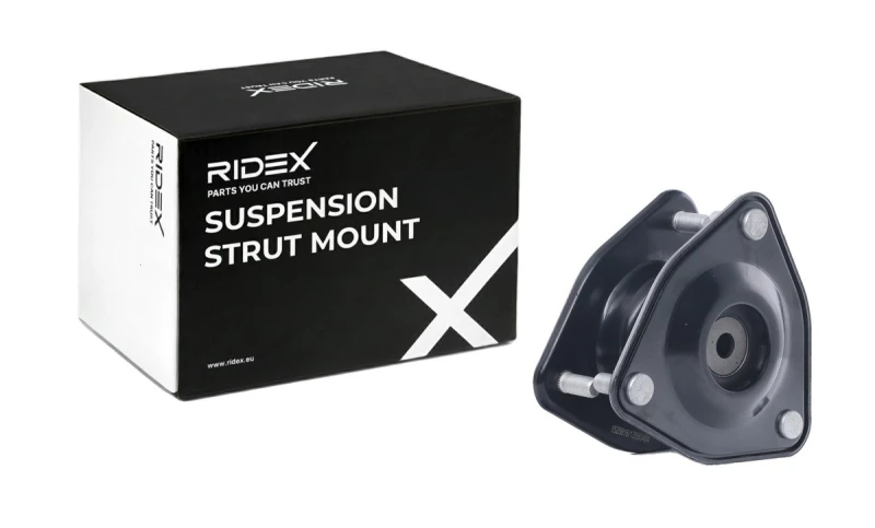 Image of RIDEX 1180S1063 Top strut mount Front axle both sides, without ball bearing Elastomer Suspension Strut Support Bearing (1180)