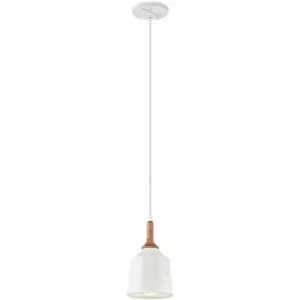 Image of Loops - 1 Bulb Ceiling Pendant Light Fitting White LED E27 60W Bulb