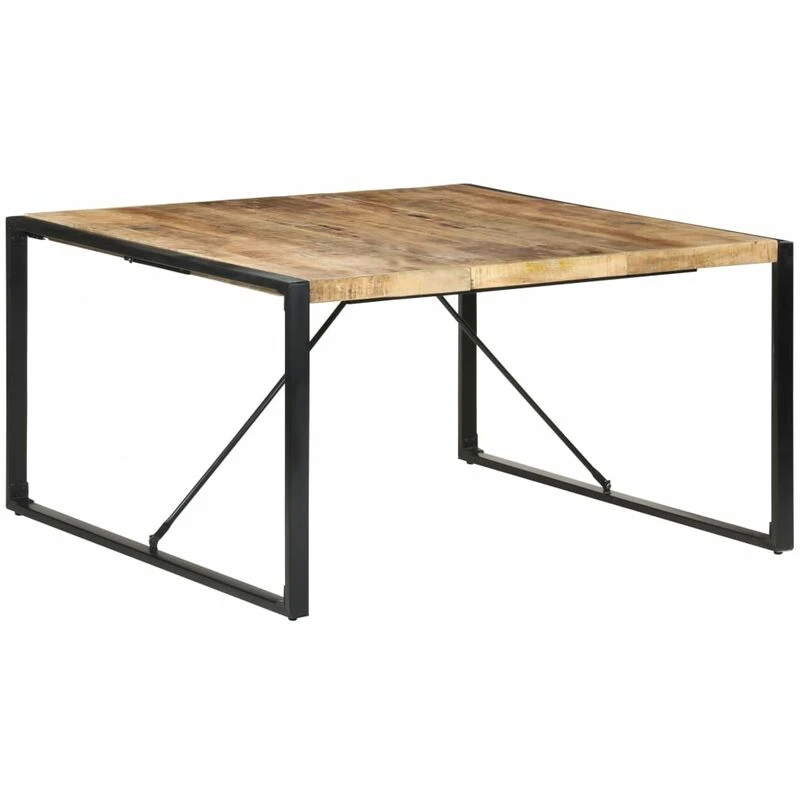 Image of VIDAXL Dining Table 140x140x75cm Rough Mango Wood Vidaxl 8720286104644