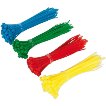 Image of Sealey 200 Piece Assorted Colours Cable Ties