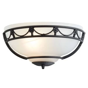 Image of 1 Light Indoor Wall Uplighters Black, E27