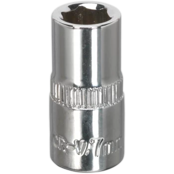 image of Sealey 1/4" Drive Hexagon WallDrive Socket Metric 1/4" 7mm