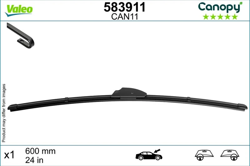 Image of Wiper blade VALEO 583911