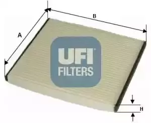 image of UFI 53.076.00 Interior Air Cabin/ Pollen Filter