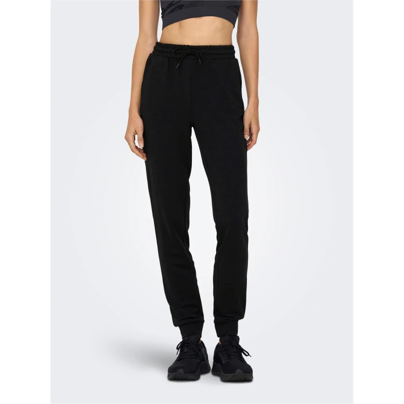 Image of Only Play Womens Mid-Waist Closed Hem Jersey Joggers Black female 8 (XS)