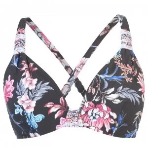 Image of Seafolly Water Garden Bikini Top Womens - BLACK