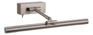 Image of 1 Light Picture Wall Light - 8W T5 (Switched) Brushed Steel