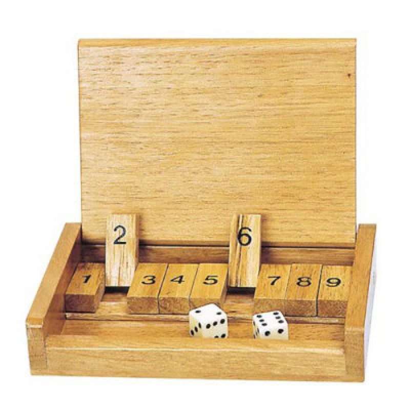 Image of Goki Shut the box game (travel set) Tan unisex
