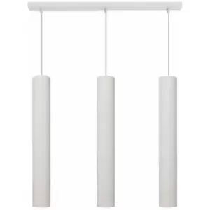 image of Helam Tuba Straight Bar Pendant Ceiling Light White 60cm