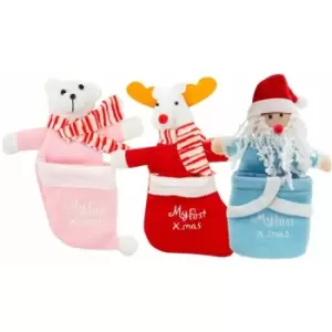 image of Haven - Set of 3 - Baby's 1st Christmas Stocking 3 Assorted Sets