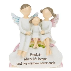 Image of Rainbow Angels Family Life Ornament