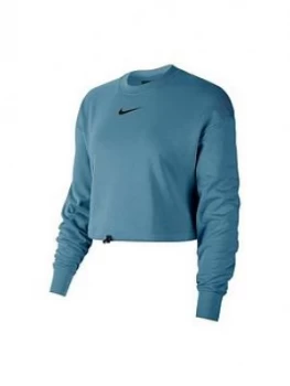 image of Nike NSW Swoosh Sweatshirt - Cerulean , Cerulean, Size 2XL, Women