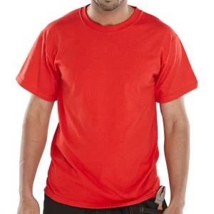 Image of Click Workwear T Shirt Heavyweight 2XL Red Ref CLCTSHWREXXL Up to 3
