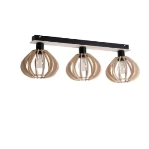 image of Nicoleta Ceiling Spotlight Bar Black, 62cm, 3x E27