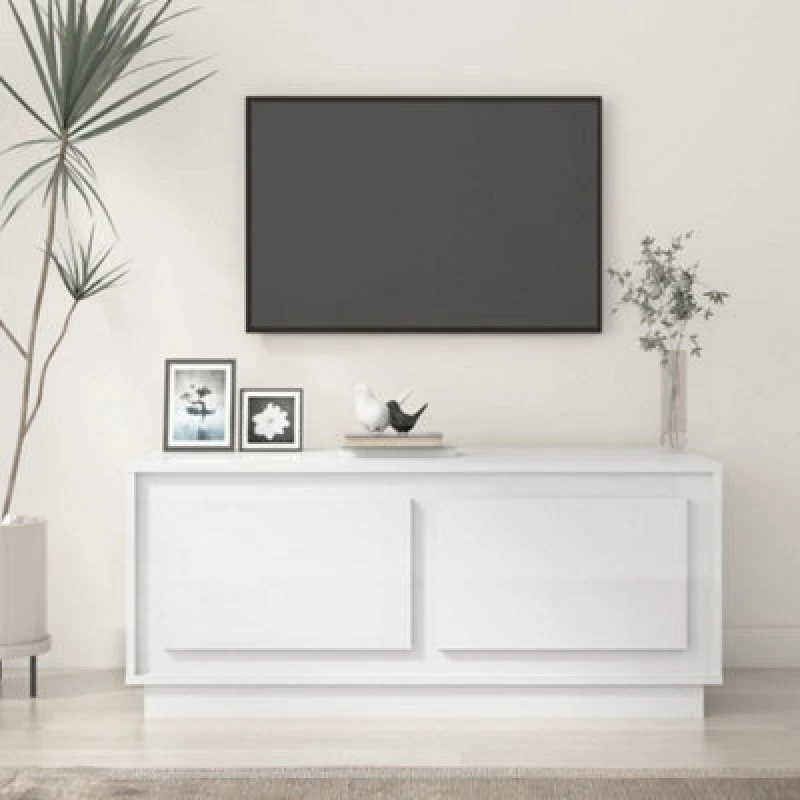 Image of Vidaxl Coffee Table High Gloss White 102X50X44cm Engineered Wood, White 819878