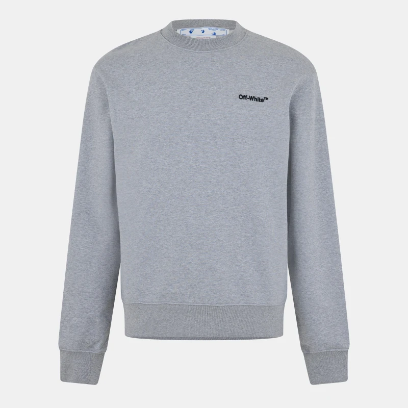 Image of Off White Mens Crew Sweater Grey/Black male XXS