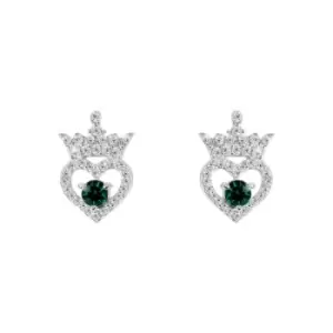 Image of Disney Princess Sterling Silver Birthstone Crown Earrings ? May E906315RMAYL