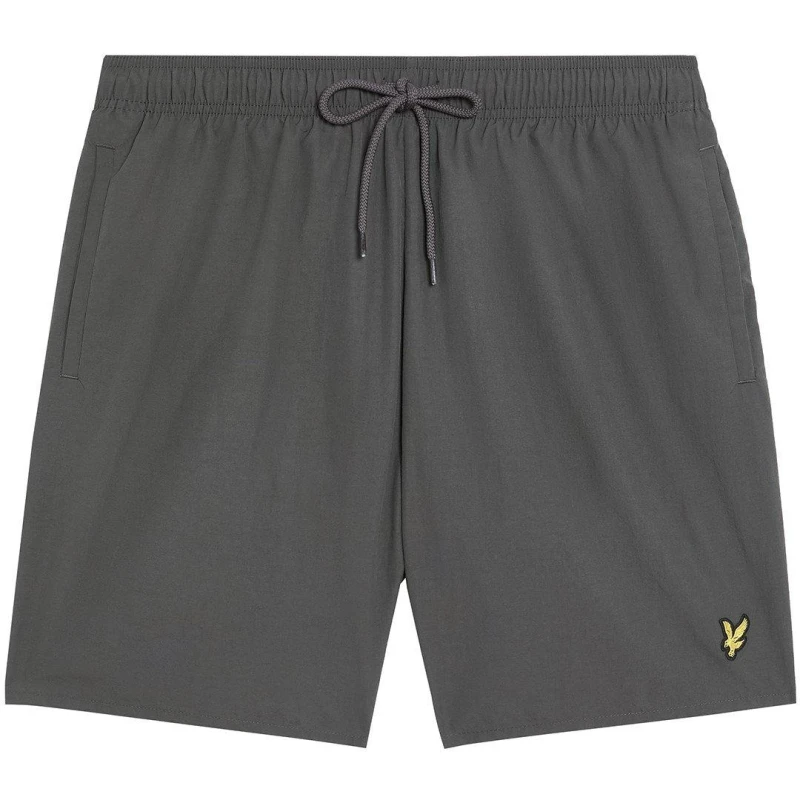 Image of Lyle and Scott Mens Plain Swim Shorts Gunmetal male S