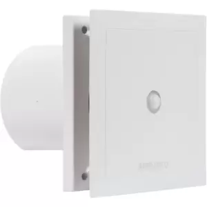 image of Airflow QuietAir Extractor Fan 100mm Motion Sensor/Timer in White ABS