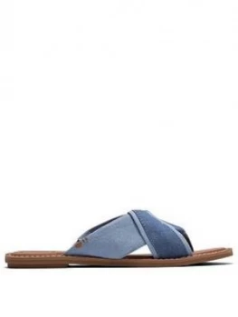 image of Toms Viviana Flat Sandal - Navy, Size 4, Women