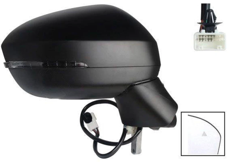 Image of ALKAR 9040663 Wing mirror Right, Electric, Convex, primed Outside Mirror (50)