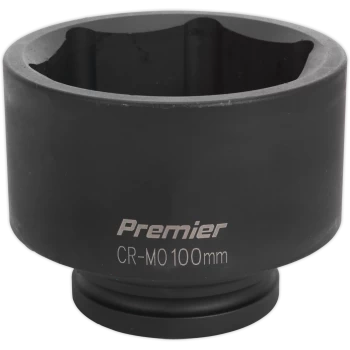 Image of Sealey 1" Drive Hexagon Impact Socket Metric 1" 100mm