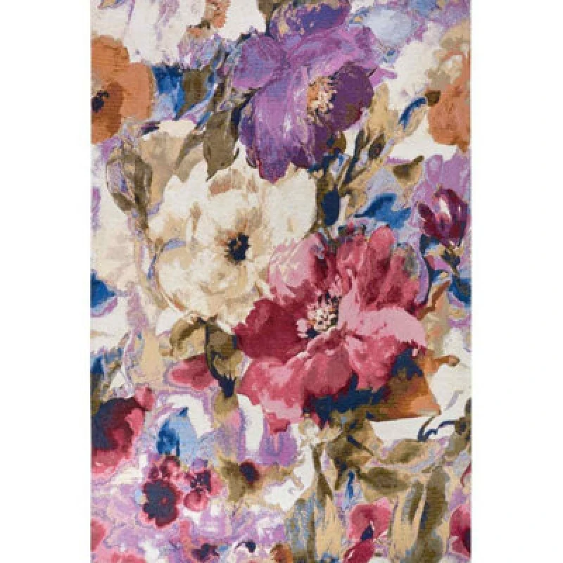 Image of The Rugs Gobelin Design Flatweave Rug And Runner Floral Decorative Rug In Multi
