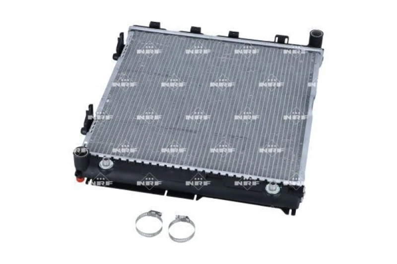 Image of NRF 506575 Engine radiator EASY FIT Brazed cooling fins, Aluminium, with mounting parts Aluminium Radiator,engine cooling (470)