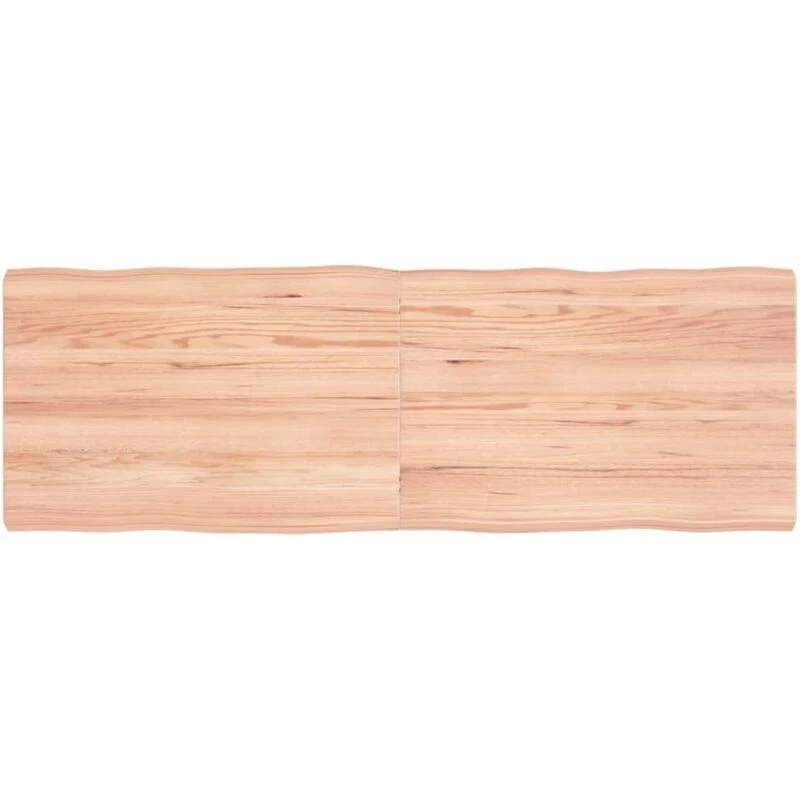 Image of VIDAXL Vidaxl - Table Top Light Brown 120x40x(2-4)cm Treated Solid Wood Live Edge 363956
