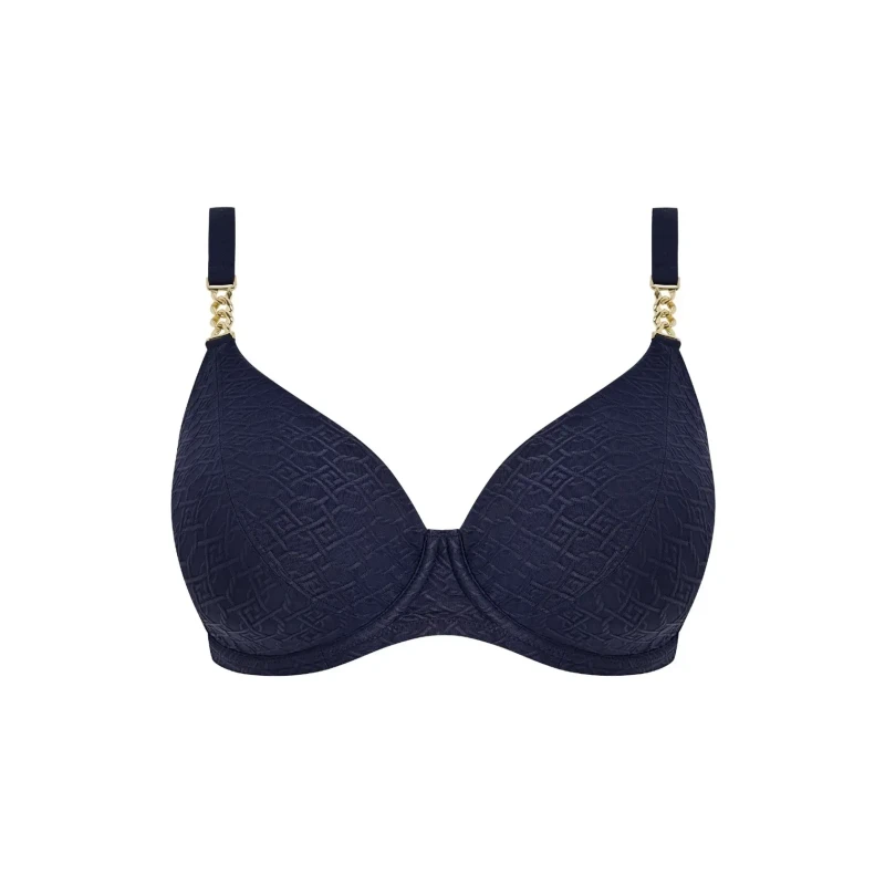 Image of Womens underwired swimsuit top Fantasie Plunge Azores Bleu Female 80F