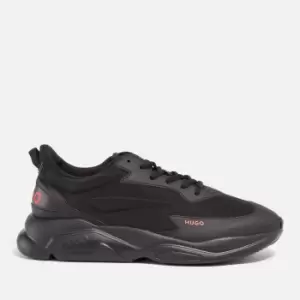 Image of HUGO Mens Leon Runn Nypu N Trainers - Black - UK 8