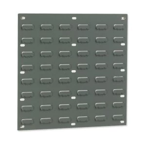 Image of Louvred Panel Double Indented W457xH438mm Grey Pack of 2