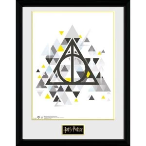 image of Harry Potter Deathly Pixels Framed Collector Print