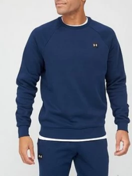 Image of Urban Armor Gear Rival Fleece Crew Sweatshirt - Navy/White, Size S, Men