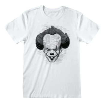Image of IT Chapter 2 - BW Face Unisex Large T-Shirt - White