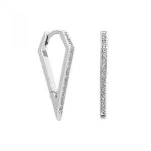 image of Karl Lagerfeld Open Diamond Hinge Earrings