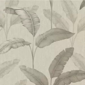 Rasch - Elegant Homes Design Library Beige Gold Tropical Amara Palm Leaf Wallpaper