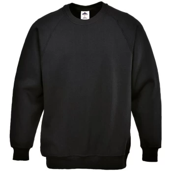 Image of B300BKRL - sz L Roma Sweatshirt - Black - Portwest