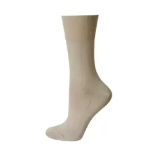 image of Silky Womens/Ladies Health Diabetic Sock (1 Pair) (4 - 8 UK) (Beige)