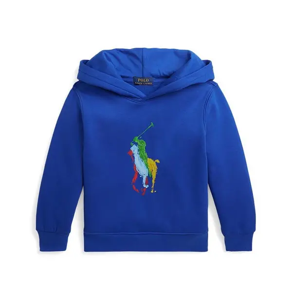 image of Polo Ralph Lauren Logo Print Hoodie Junior - Blue 3 - 4 Years