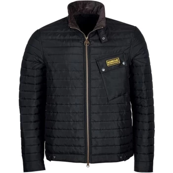 Image of Barbour International Path Quilt - Black BK11